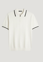 Men's Full Size Classic Zip Collar Short Sleeve Polo Shirt Plus Size